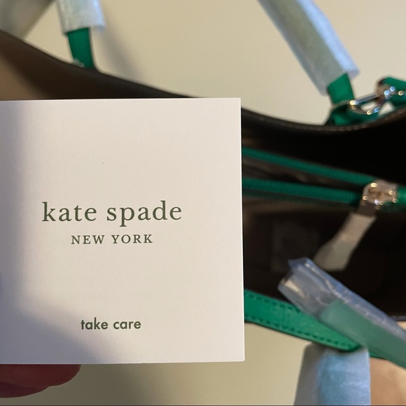 ❌SOLD❌ NWTs Kate Spade Leather Harper Satchel Fall Crossbody Bag Purse Snow Pea - Picture 7 of 15